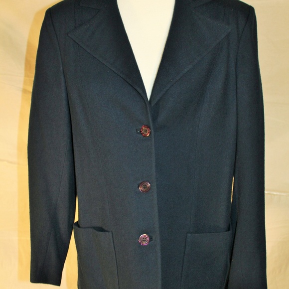 Blue wool blazer, size medium - Picture 4 of 4